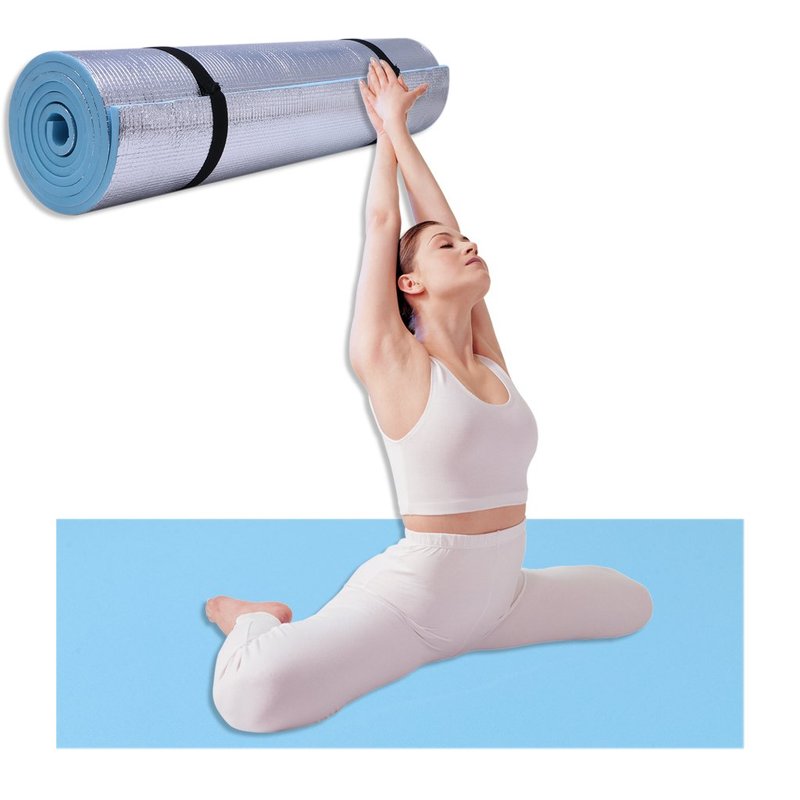6mm Thick Durable EVA Yoga Mat Exercise Gym Fitness Workout Non-Slip Pad Camping Yoga Strap