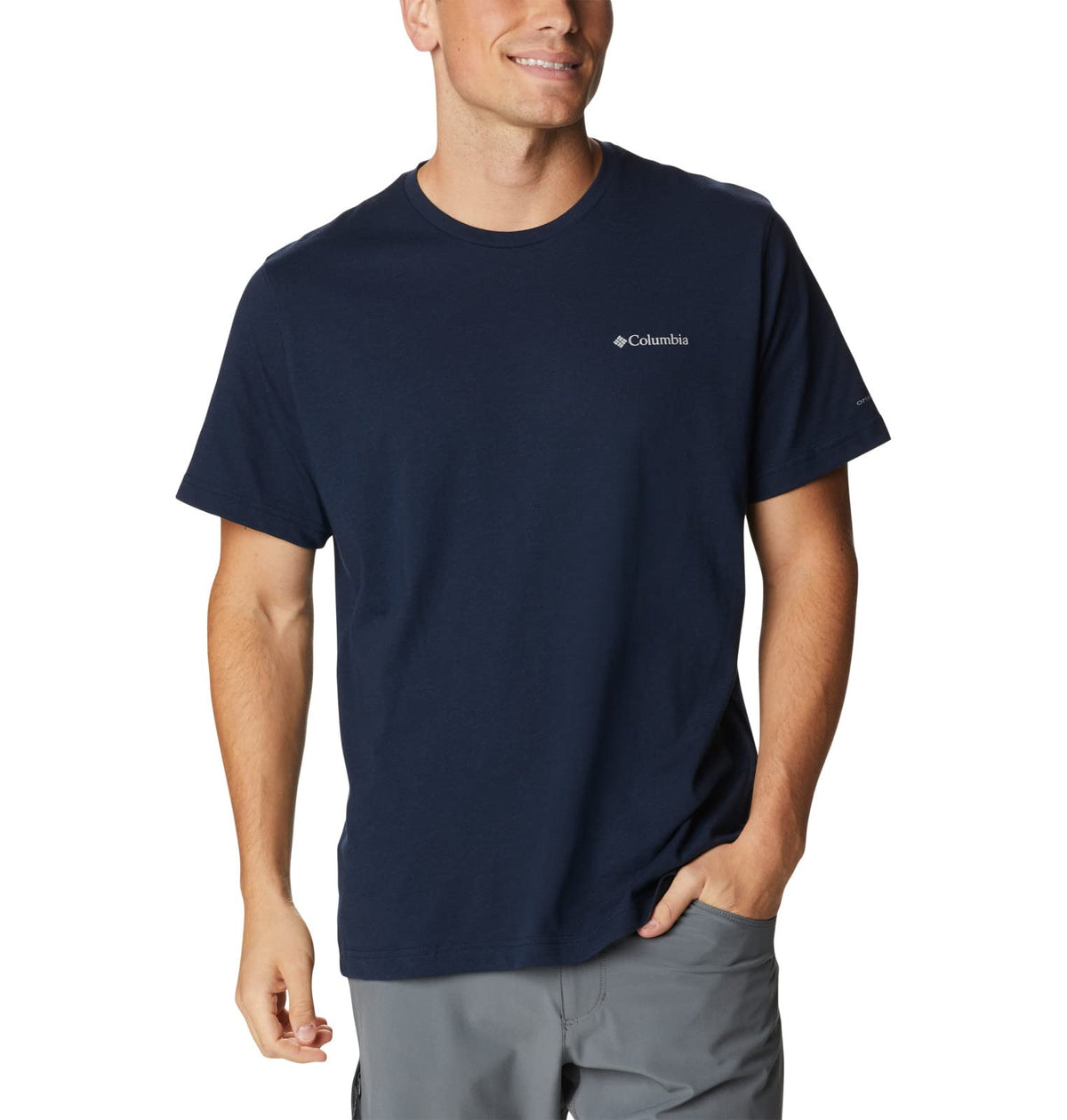 Columbia Mens Thistletown Hills Short Sleeve T-Shirt, Collegiate Navy Heather, 3X Tall