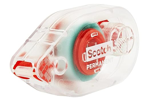 Scotch 6061 Scotch Double Sided Adhesive Roller Tape Runner, Permanent, Acid-Free, Photo-Safe Adhesive for Scrapbooking, Photo Mounting, and Crafts, 0.27 in x 26 ft per Roller, Pack of 3
