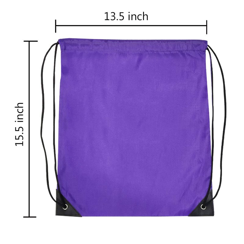 GoodtoU Drawstring Bags, Nylon Backpacks - Drawstring Gym Bags for Sport, Traveling, Team (Grey, 48Pcs)