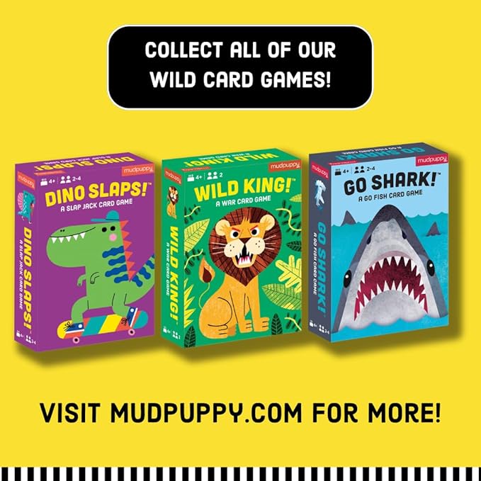Mudpuppy Go Shark! – Shark Version of Classic Kids Go Fish Card Game with Cute Illustrations of Sharks for Children Ages 4 and Up, 2-4 Players