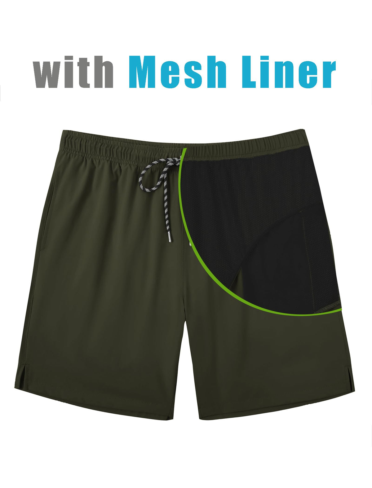 COOFANDY Mens Swim Trunks 7 inch Bathing Suit with Mesh Liner Swim Shorts Board Short Swimsuit