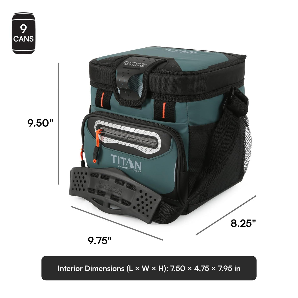 Titan by Arctic Zone 9 Can Zipperless Cooler with SmartShelf, Jungle Hunt