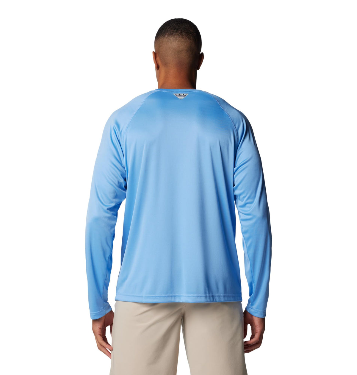 Columbia Men's PFG Terminal Tackle Long Sleeve Fishing Shirt, White Cap/White Logo, X-Small