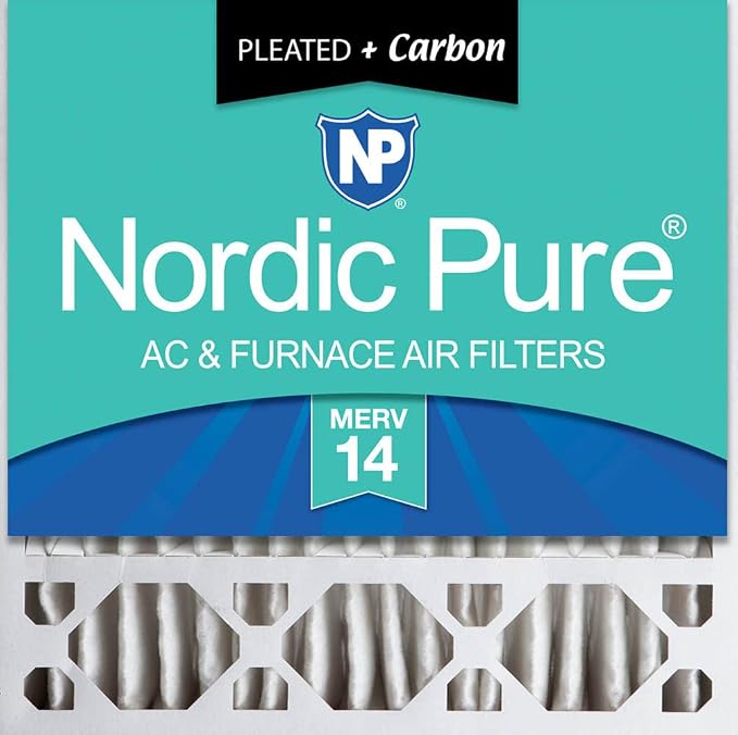 Nordic Pure 20x20x5 Honeywell Replacement Furnace Filters MERV 14 Plus Carbon 1