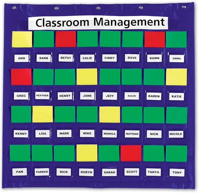 Learning Resources Junior Organization Station Pocket Chart - Pocket Chart for Classroom, Attendance and Schedule Charts for Class Management, Classroom Jobs with Cards