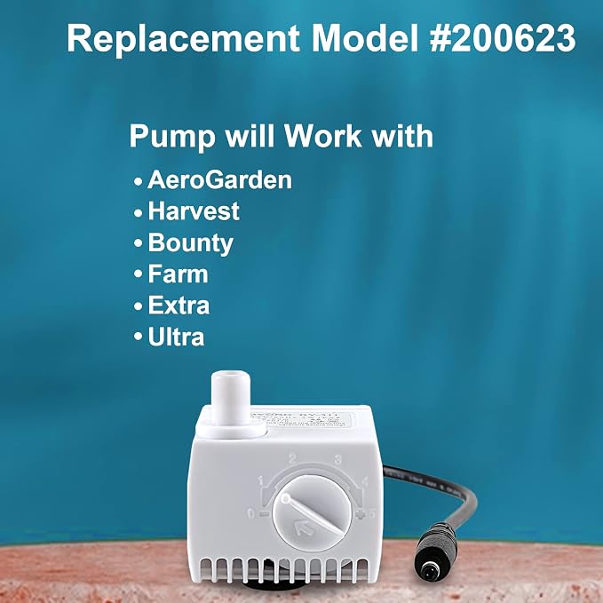 200623 Aero-Garden Pump with 10 Filters, Ultra Quiet Hydroponics Growing System