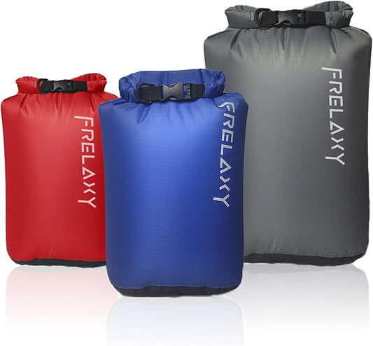 Frelaxy Dry Bag 3-Pack/5-Pack, Ultralight Dry Sack, Outdoor Bags Keep Gear Dry for Hiking, Backpacking, Kayaking, Camping, Swimming, Boating