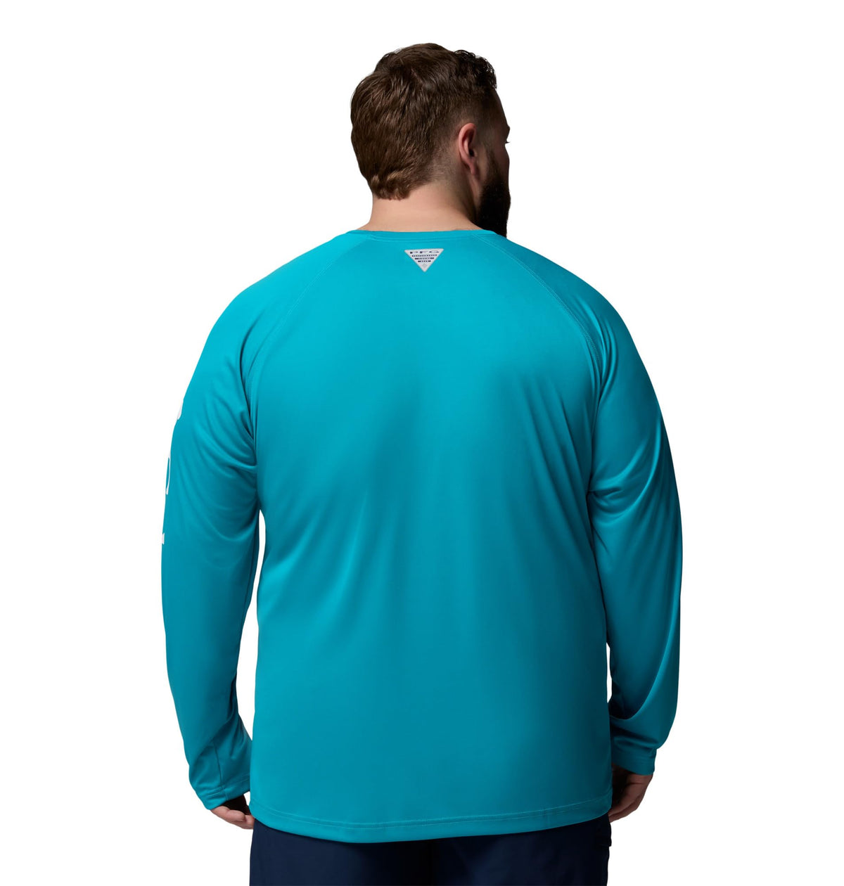 Columbia Men's PFG Terminal Tackle Long Sleeve Fishing Shirt, Ocean Teal/White Logo, Medium