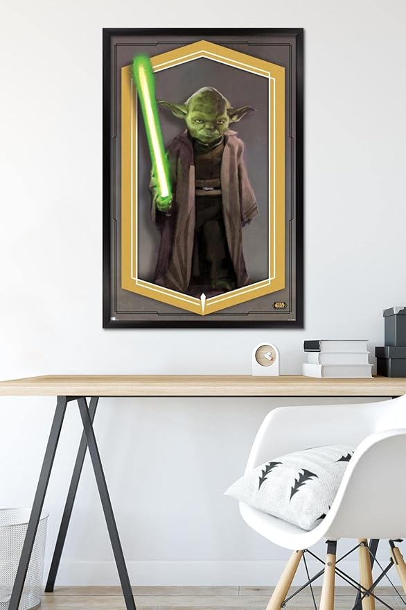 Trends International Star Wars: The High Republic - Yoda Wall Poster, 22.375" x 34", Black Framed Version
