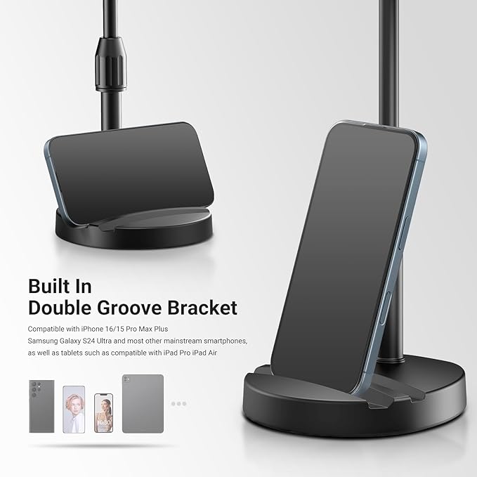 NEEWER Basics 5" LED Desktop Ring Light with Stand, Monitor Clamp, 10W, Compatible with iPhone Desk Computer Laptop Webcam Phone for Selfie Makeup Recording Zoom Video Conference Lighting, Black BR60