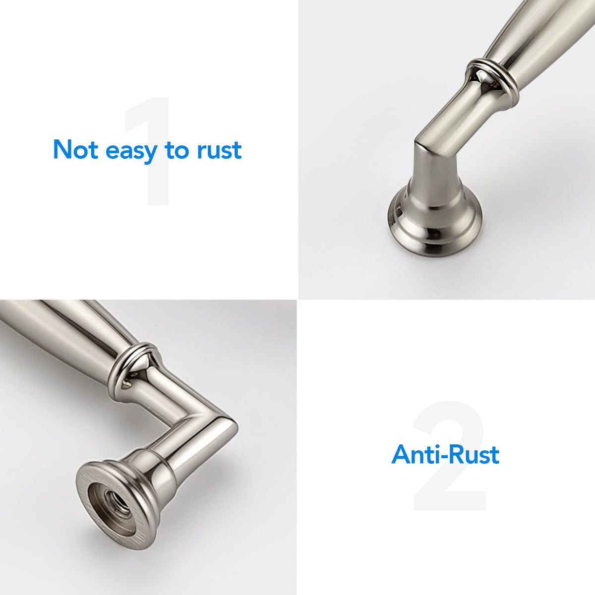 HOME EDIT 20 Pack 3-3/4 Inch Brushed Nickel Cabinet Handles Solid Zinc Alloy Pulls for Kitchen, Dresser, Closet & Bathroom Cabinets Hardware