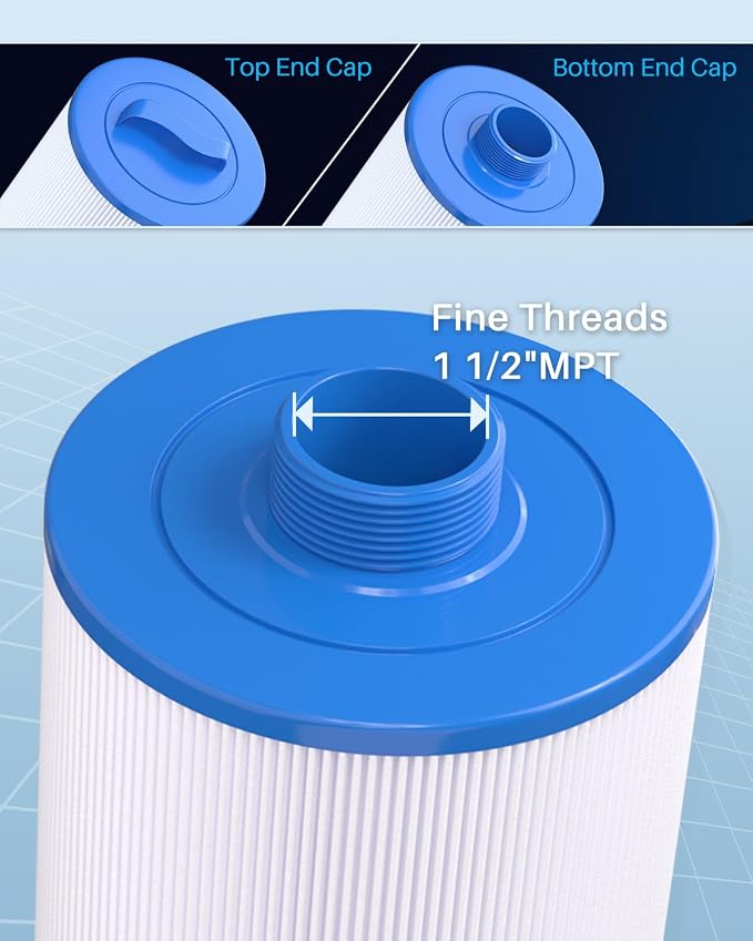 POOLPURE Replacement Filter for PMAX50P4, Unicel 5CH-35, Filbur FC-0300