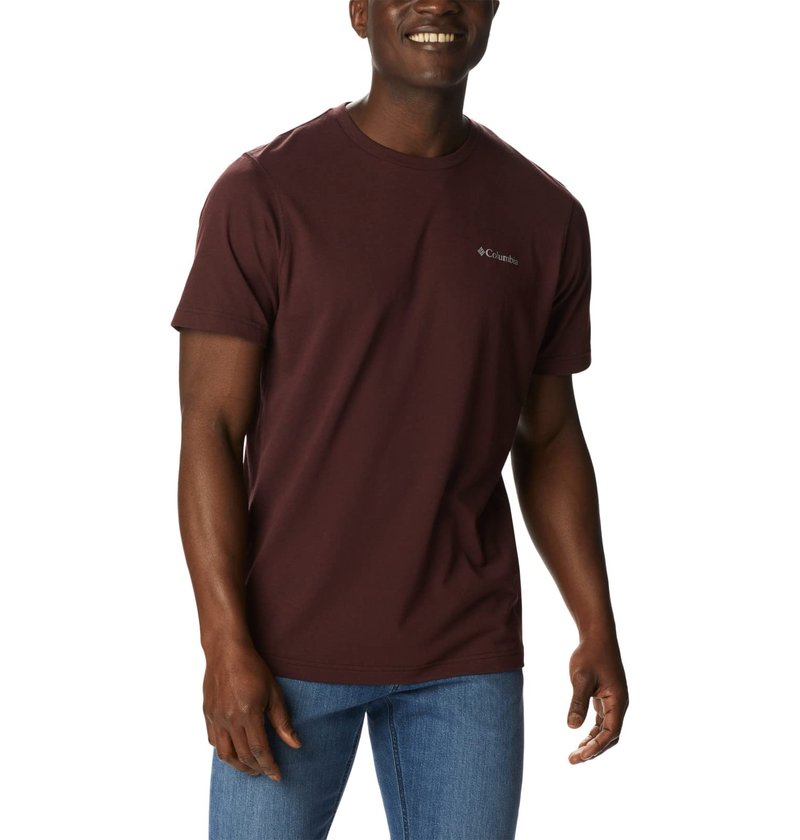 Columbia Men's Big & Tall Thistletown Hills Short Sleeve, Elderberry/Black, 4X B&T