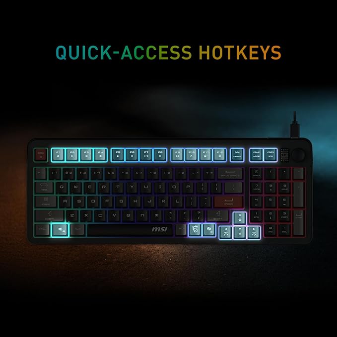 MSI Forge GK110 Combo US – Gaming RGB Keyboard & Mouse Set, 26-Key Anti-Ghosting, 12800 DPI Optical Sensor
