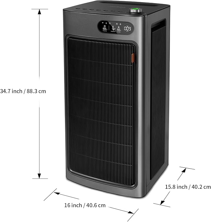 Jafända Air Purifier for Home Office Room Up to 6862 ft², Dual Carbon Air