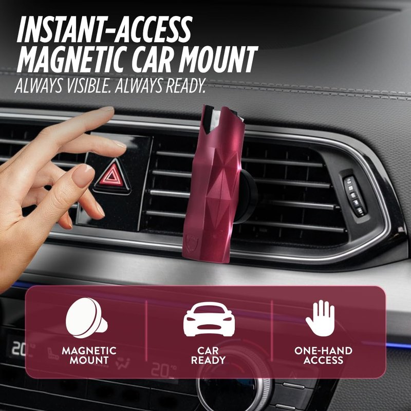Self Defense Pepper Spray with Magnetic Car Mount for Instant Access, OC Spray for Women, Men, 16' Range, UV Dye, Stick with Me by Guard Dog Security