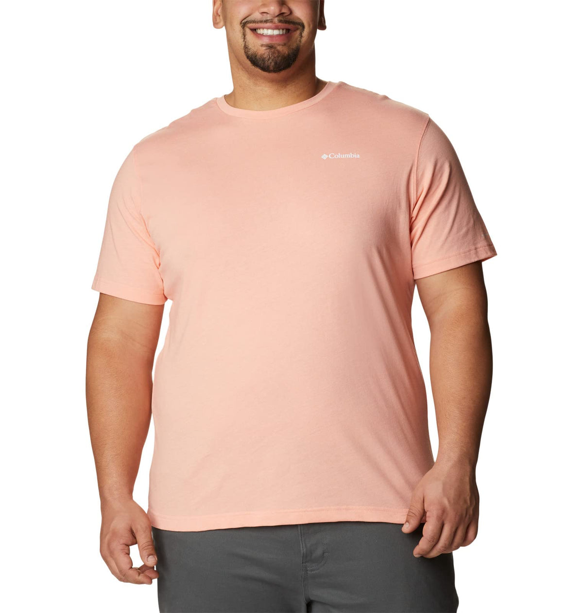 Columbia Men's Thistletown Hills Short Sleeve, Coral Reef Heather, Small
