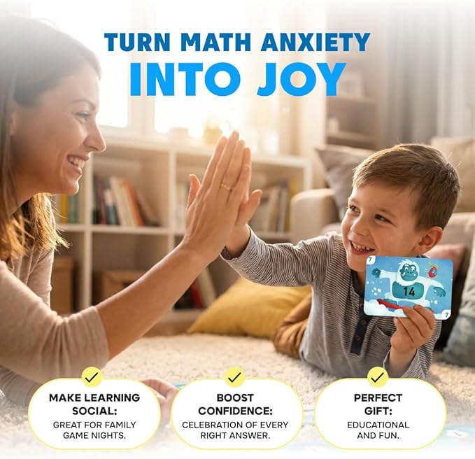 Kidrox Multiplication Flash Cards, Times Tables 1 to 12, Interactive Learning Cards with Fun Character Design, Educational Math Practice Set