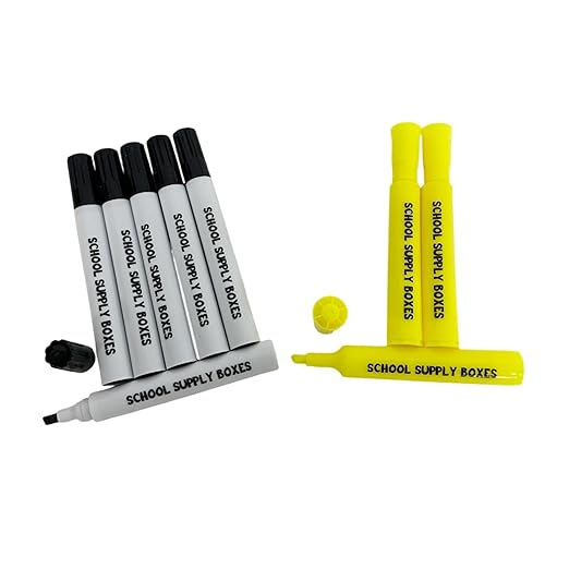 School Supply Boxes | Teacher Bundle (1 Box) | Back to School Essentials Kit Designed for Teachers | Includes Pencils, Red Pens, Dry Erase Markers, Sticky Notes, Paper Clips & More