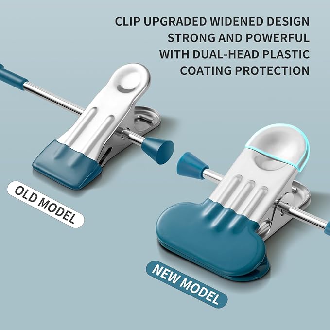 Clothes Pants Hangers with Wide Clips 20 Pack,Non-Slip Adjustable Skirt Hanger for Women,Space-Saving Heavy Duty Men Hangers for Pants,Trousers,Jeans,Shorts 12Inch Blue