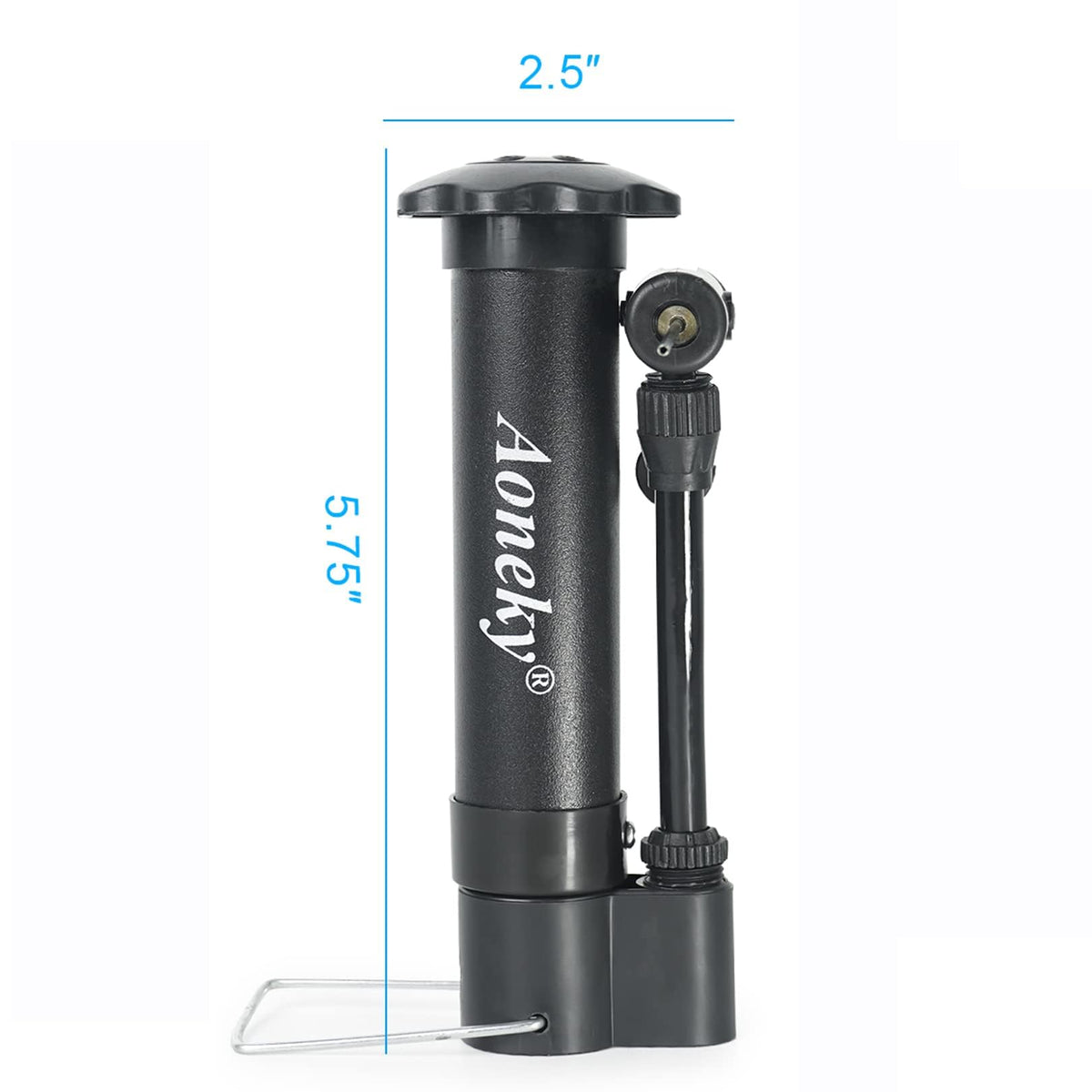Aoneky Mini Hand Pump for Sports Balls, 5.75 Inch Portable Air Pump with Ball-Safe Needle, 11 PSI Manual Pump for Basketball Soccer Volleyball