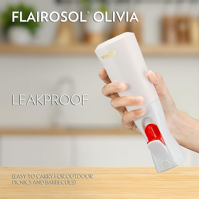 FLAIROSOL OLIVIA Oil Sprayer for Cooking, 200ml Glass Olive Oil Sprayer