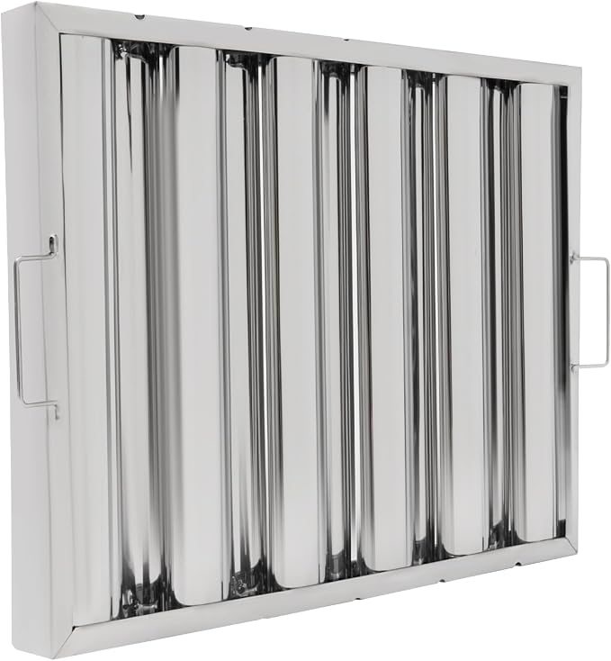 6Pcs 19.5W x 15.5H x 1.78TH Inch Commercial Hood Filters, 430 Stainless Steel 5