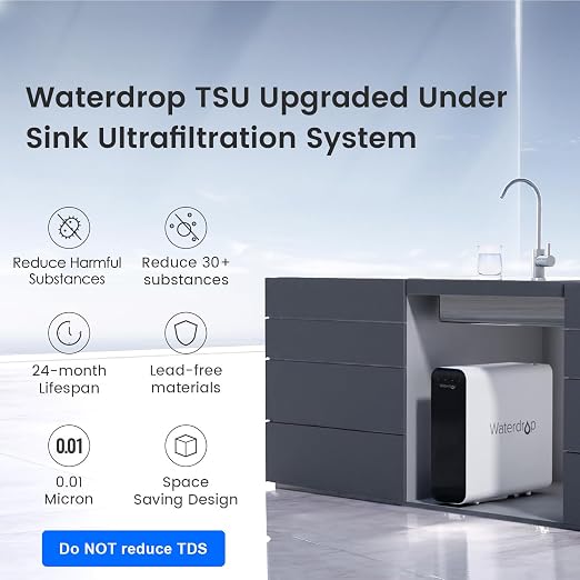 Waterdrop TSU 0.01 Micron Ultra Filtration Under Sink Water Filter System