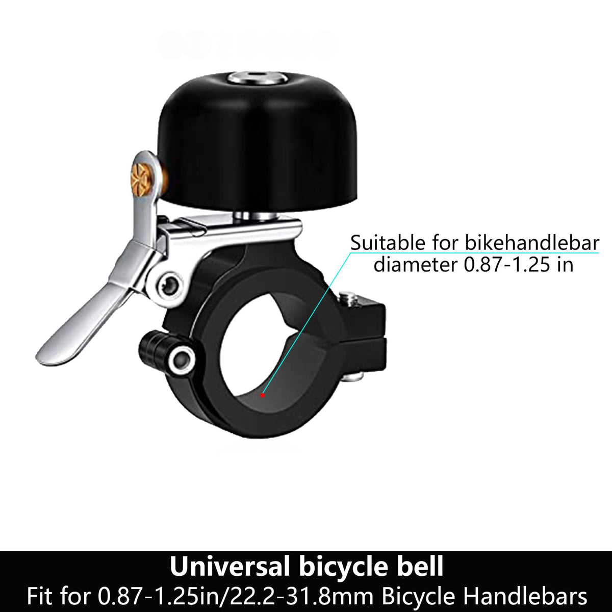 Greallthy Bike Bell Classic Brass Bicycle Bell,Bike Bells for Adults Kids, Loud Retro Bell for Road & Mountain Bikes, Universal Handlebar Fit (Black).