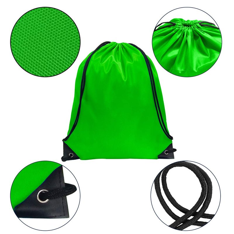 GoodtoU Drawstring Bags, Nylon Backpacks - Drawstring Gym Bags for Sport, Traveling, Team (Grey, 48Pcs)