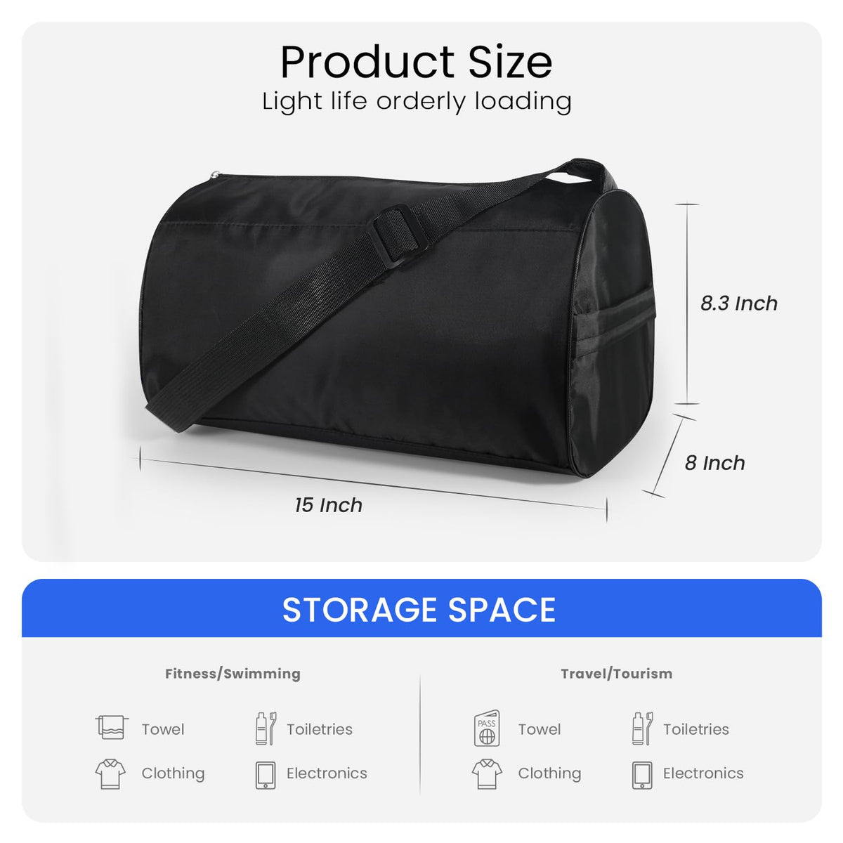 C&F BOGMOST Small Gym Bag for Women & Men,Small Lightweight Duffel Bag Carry On Bags Mini Duffel Travel Bag Waterproof Sports Bags for Workout/Sport/Travel, Purplish Red