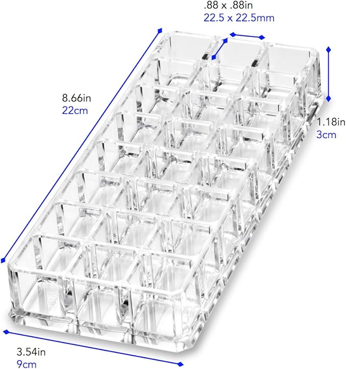 BY ALEGORY (Set) Acrylic Lipstick Organizer & Makeup Brush Organizer 48 Space Storage Refillable Container Beauty Cosmetic Display Case