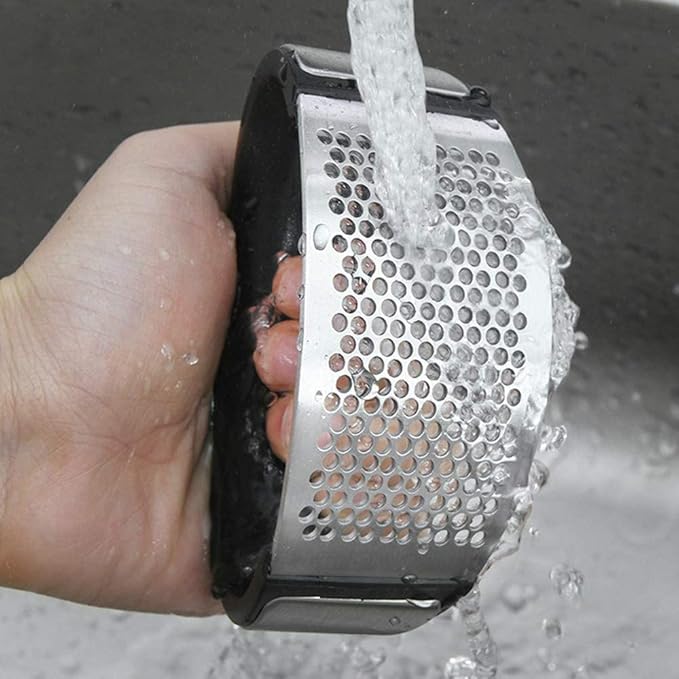 Garlic Press Rocker, Stainless Steel Garlic Crusher, Mincer and Chopper