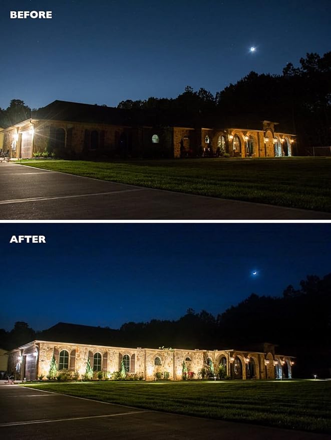 30W Exterior Flood Outdoor Security Lights 3000K, 3000 Lumen 350W Replacement LED Yard Light, 120-277V Landscape Lighting UL Listed, 5 Year Warranty