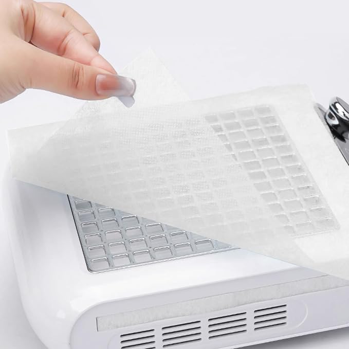 400 Sheets Professional Nail Dust Collector Filter Paper Sheets, PP Material