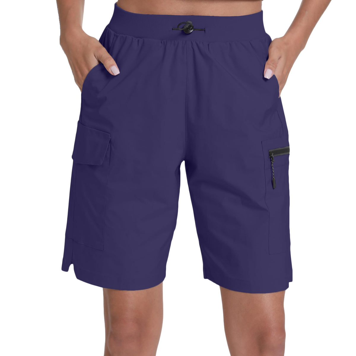 zsenoxaxi Women's Hiking Cargo Shorts Quick Dry Lightweight Shorts for Travel Athletic Golf Casual(Twilight,XL)