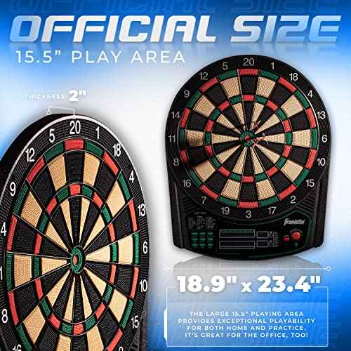 Franklin Sports Electronic Dart Board Sets - Soft Tip Electric Dartboard with Digital Scoreboard - (6) Darts Included