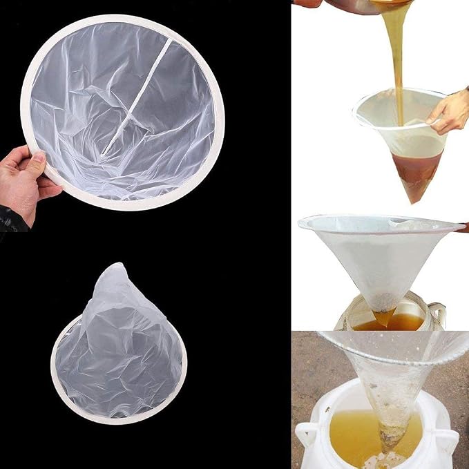 Honey Strainer Filter 2pcs Net Screen Food Filter Apiary Equipment Extraction