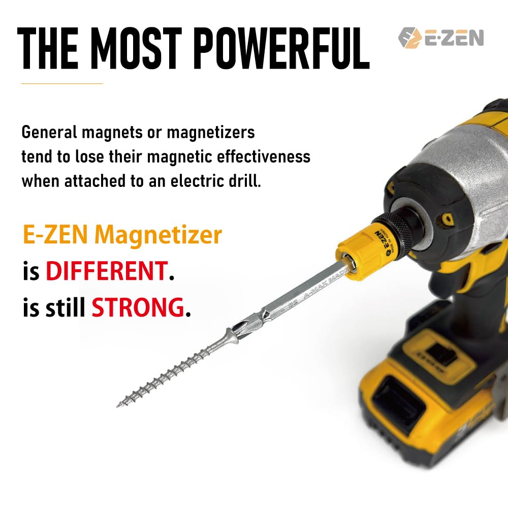 EZ EZEN Multi-Function Powerful Magnetizer ULTRA - Universal Magnetic Tool for Screwdriver & Drill Bits (Red)