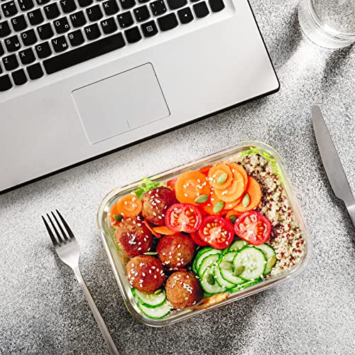 M MCIRCO 24-Piece Glass Food Storage Containers with Locking Lids,Glass Meal Prep Containers Set - Airtight Lunch Containers, Microwave, Oven, Freezer and Dishwasher, Red - color: Red