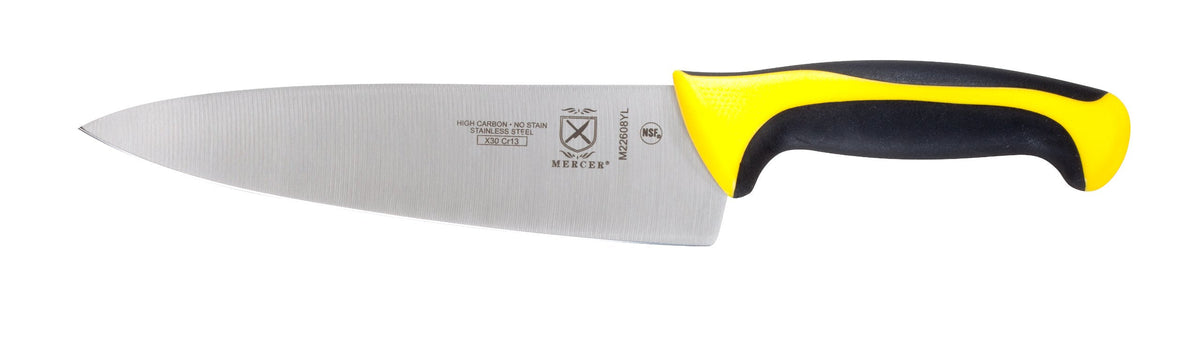 Mercer Culinary Millennia Colors 7-Inch Granton Edge Santoku Knife, Green