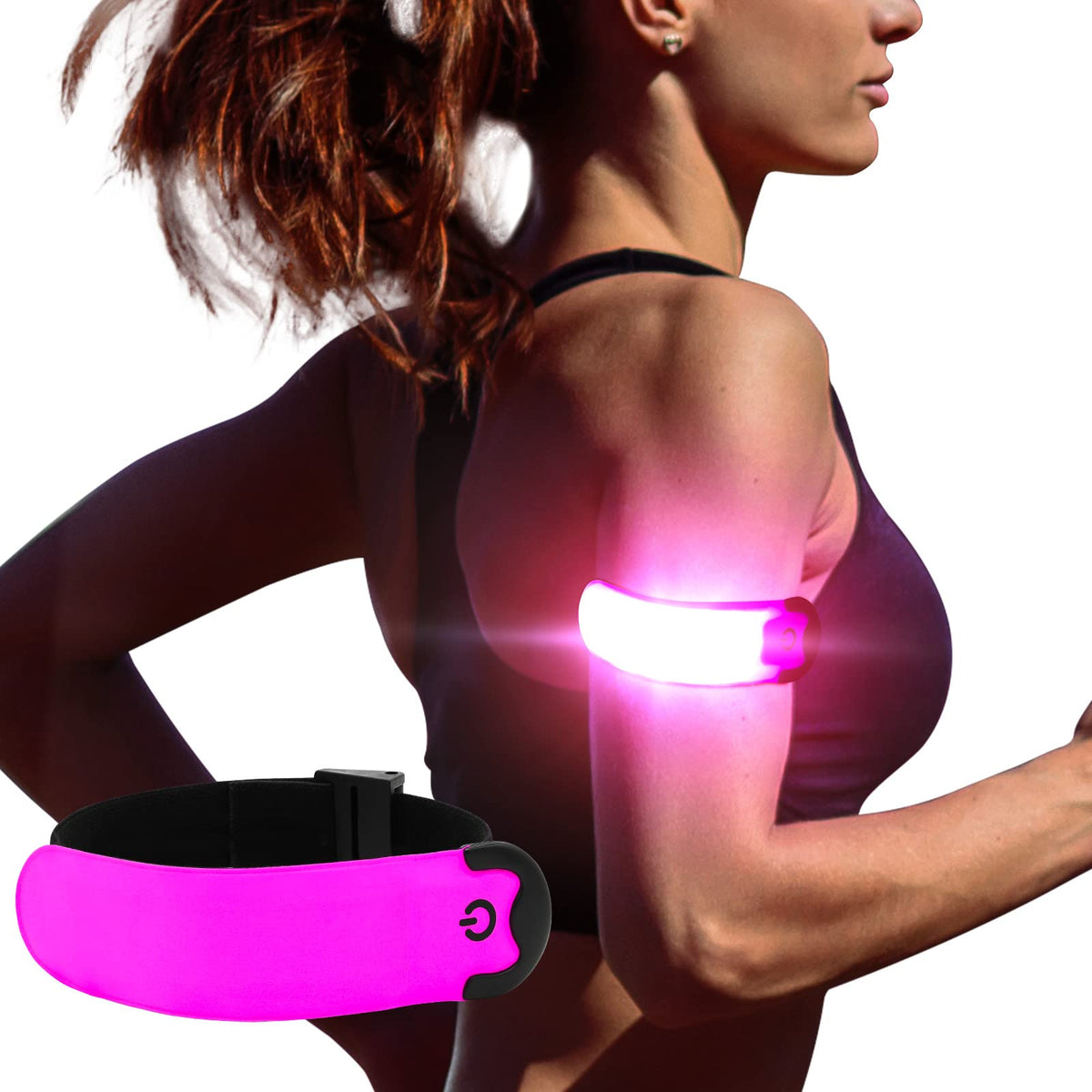 KOSKILL LED Armband Running USB Rechargeable(2 Pack), High Visibility Wristband for Runners, Joggers, Pet Owners, Cyclists, Adjustable Waterproof Reflective Bracelets for Night Running, Walking