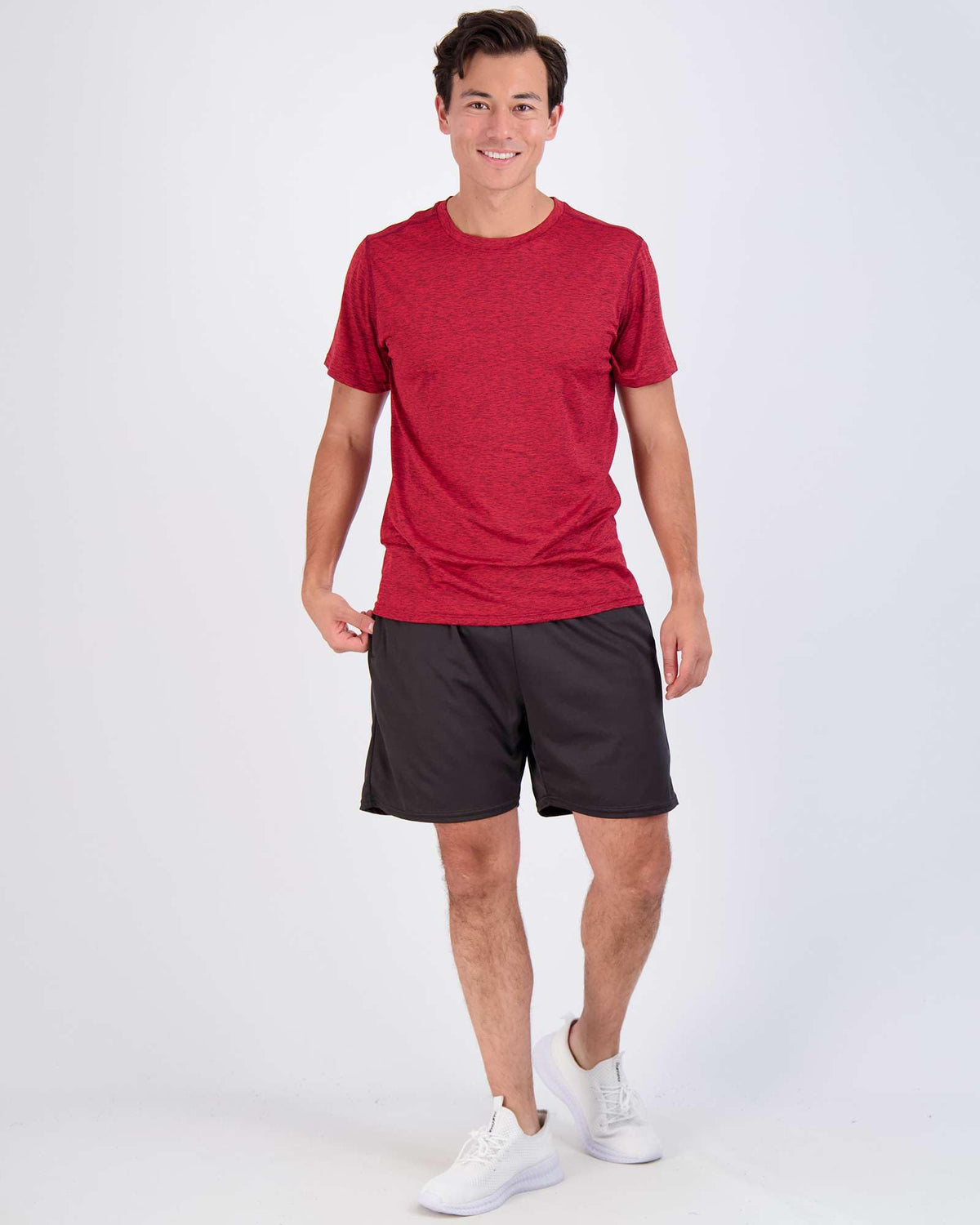 Real Essentials 5 Pack: Men's Dry-Fit Short Sleeve Crew Neck T Shirts Fitness Running Gym Workout Cool Exercise Athletic Tee, Set 10, 3X-Large