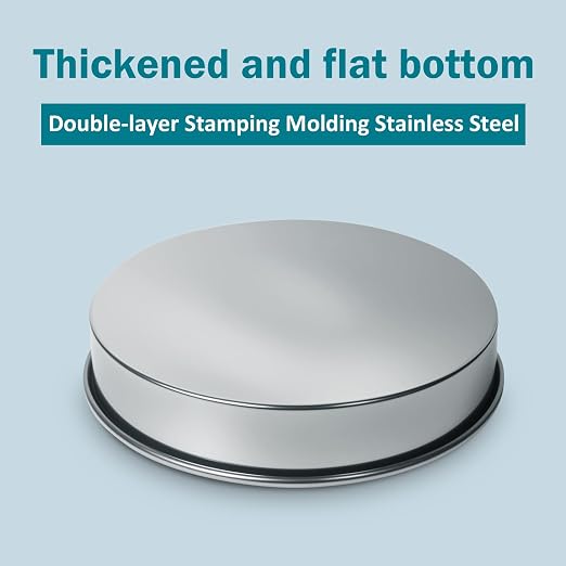 Lab Sieves Pan with Lid, LVDALAB All 304 Stainless Steel Test Sieve, Sample