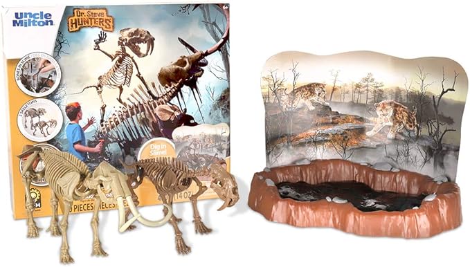 Basic Fun Dr. Steve Hunters Tar Pits Explorer (Saber Tooth Tiger + Mammoth)