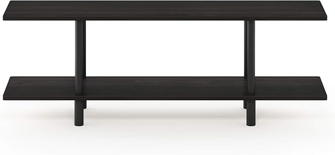 Furinno Turn-N-Tube 2-Tier Multipurpose Wide Shelf, Espresso/Black