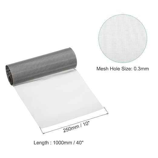 PATIKIL 40" L x 10" W Woven Wire Mesh, 60 Mesh 316L Stainless Steel Air Vent