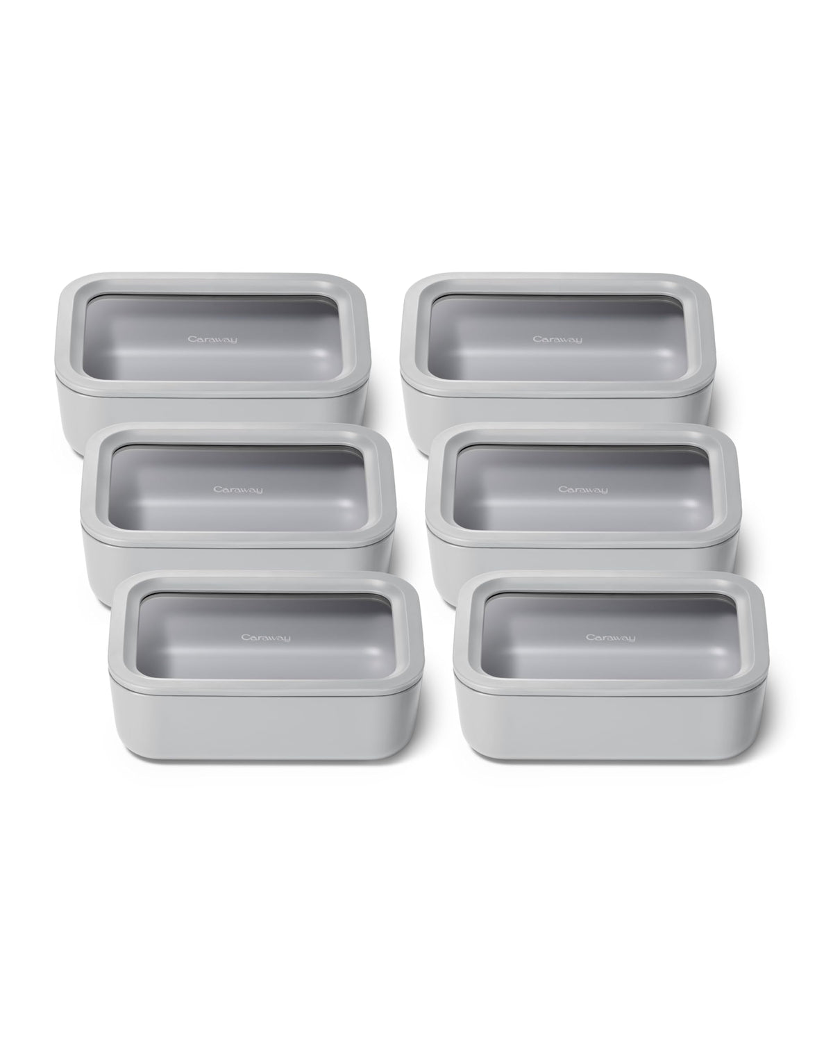 Caraway 6-Piece Glass Food Storage Container Set