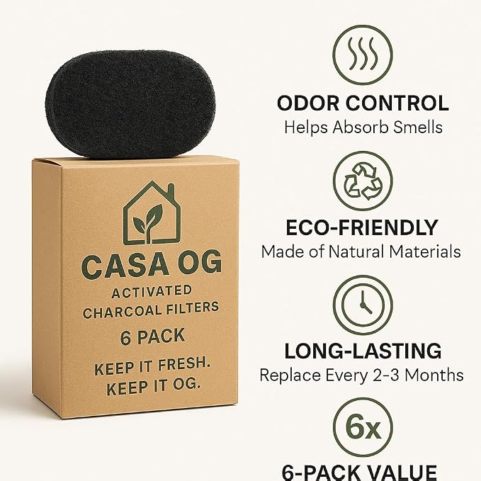 6 Pack Compost Bin Charcoal Filters